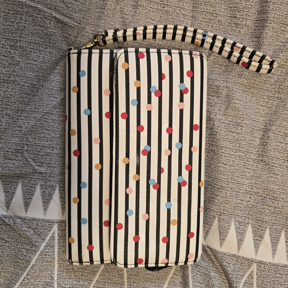 Striped and Polka Dot Wristlet
